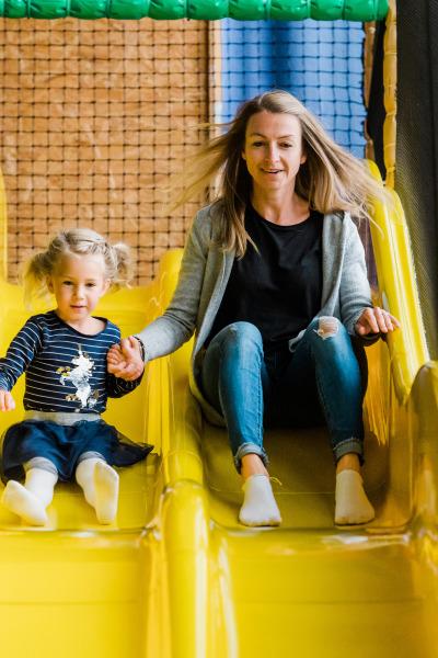 Zweispurige Wellenrutsche